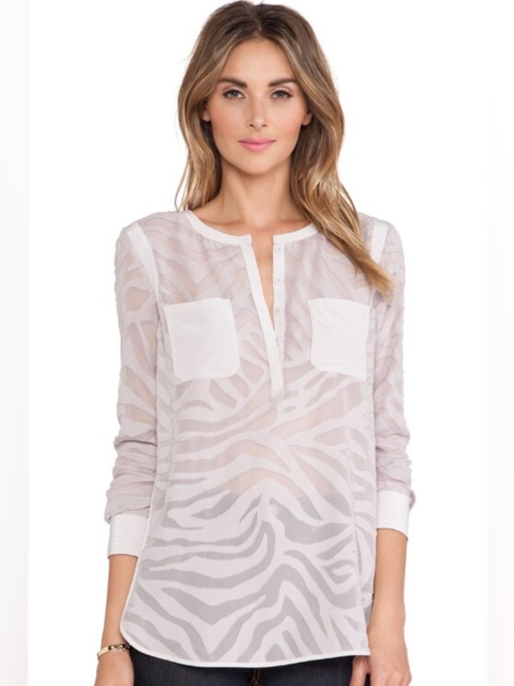 Rebecca Taylor Ligor Double Top Size 8 in Purple